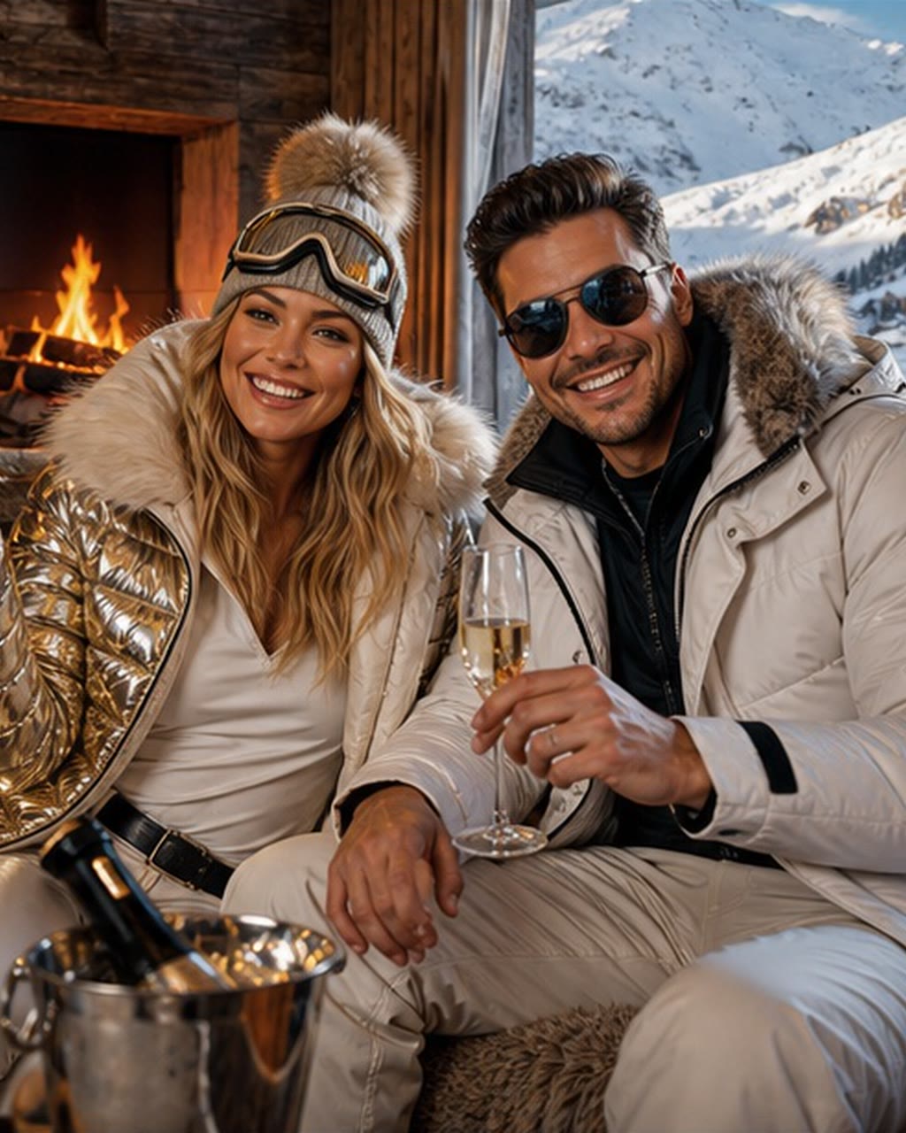 Après Ski AI photo booth transformation example