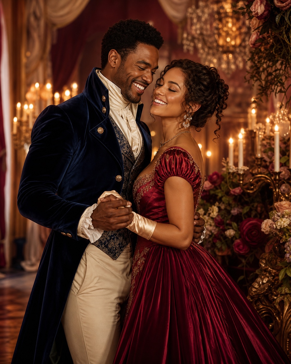 Regency Romance AI photo booth transformation example